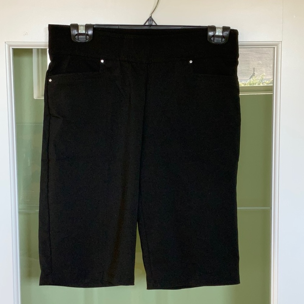Black long dress shorts